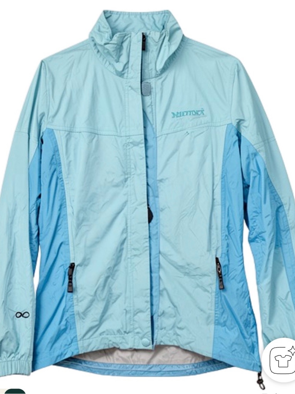 Marmot Women's Two-Tone Light Blue Rain Jacket